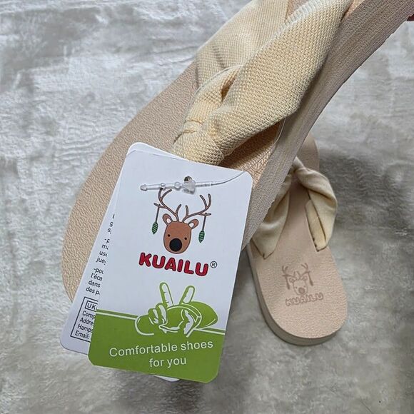 Kuailu Women's Flip Flops Arch Support Size 6 Comfortable Summer Sandals NWT - Picture 3 of 7